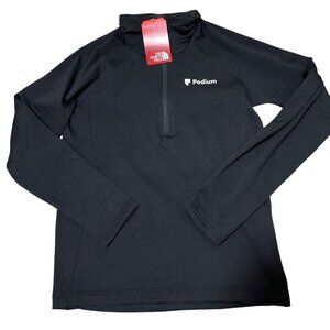 NWT The North Face Mountain Peaks 1/4 Zip Black Fleece Pullover Men's Sz S